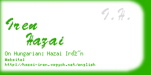 iren hazai business card